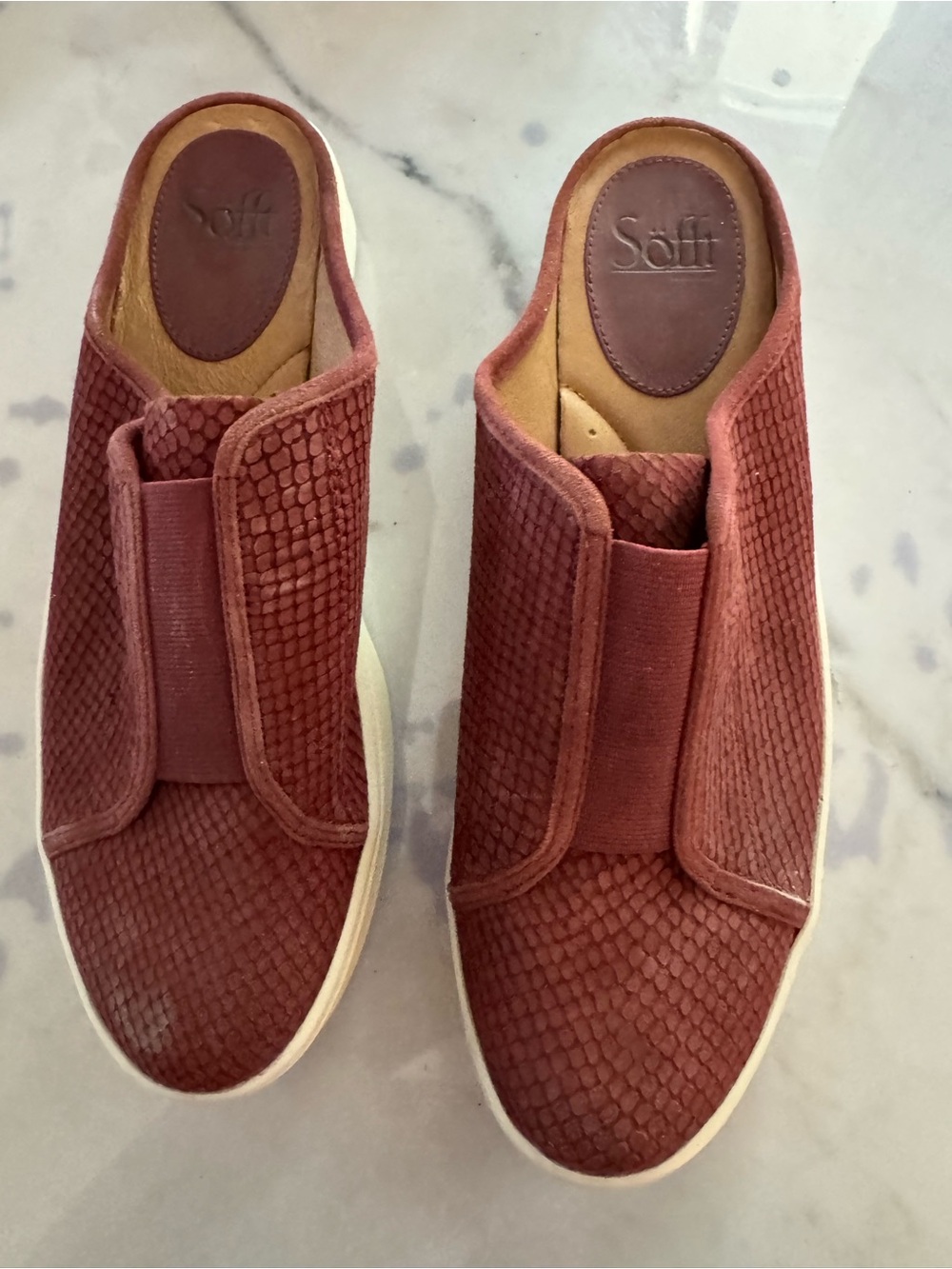 Sofft Rust Red Slip-On Flats
